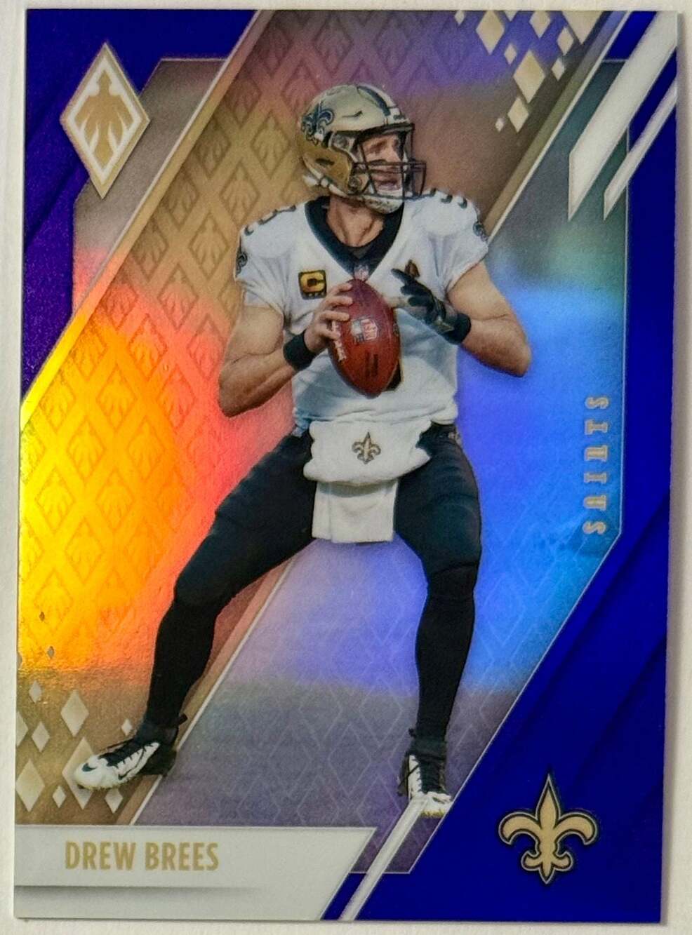 Drew Brees 2021 Panini Phoenix Celestial Parallel /125 New Orleans Saints Card